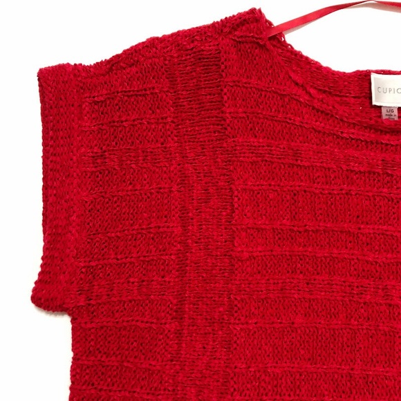 CUPIO Soft Textured Knit Sweater Short Sleeves, LG - Picture 8 of 15